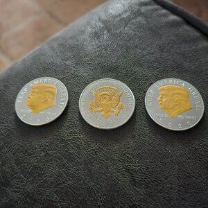 DONALD J. TRUMP 2020 EAGLE COMMERTIVE TOKEN 3 COIN COLLECTION